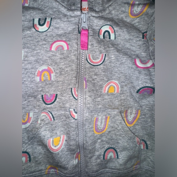 Cat & Jack 18M Rainbow Hooded Gray Jacket- 2T - Picture 4 of 5